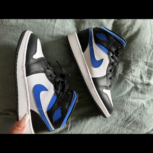 Jordan 1 Mid GS Racer Blue - Picture 2 of 4